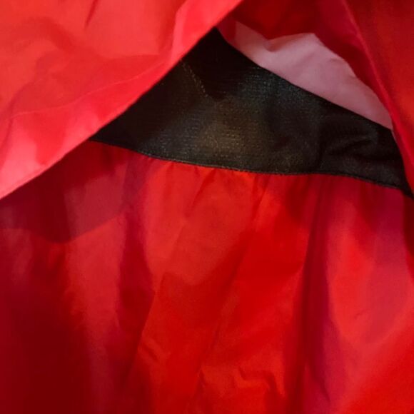 Columbia Sz M Red Black Nylon Outdoor Camping Hoodie Windbreaker Raincoat - Picture 7 of 9